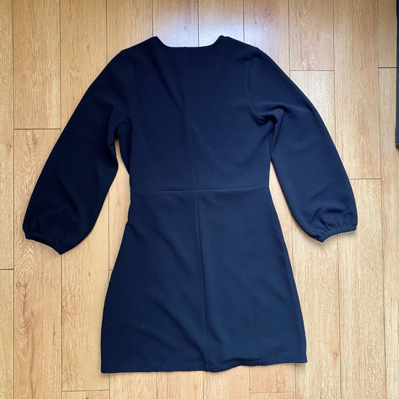 MADEWELL — (Medium) Texture & Thread Long-Sleeve Side-Tie Dress - Picture 5 of 5